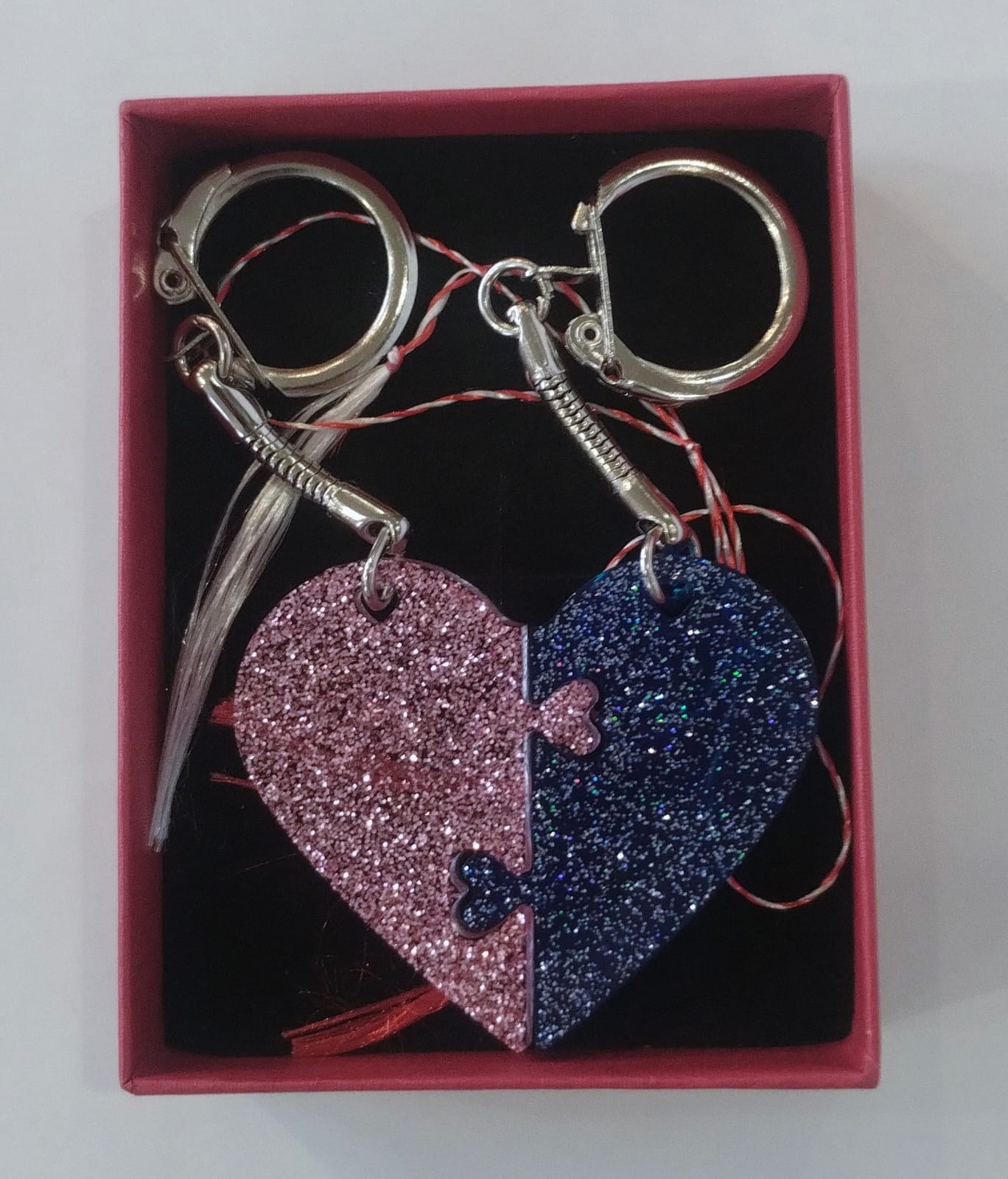 Breloc Inimă Dublă de tip Puzzle