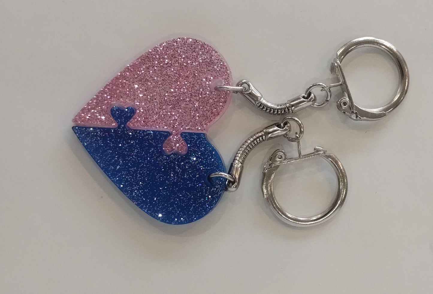 Breloc Inimă Dublă de tip Puzzle