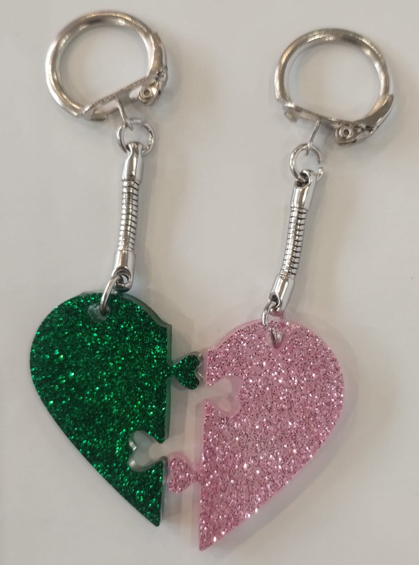 Breloc Inimă Dublă de tip Puzzle