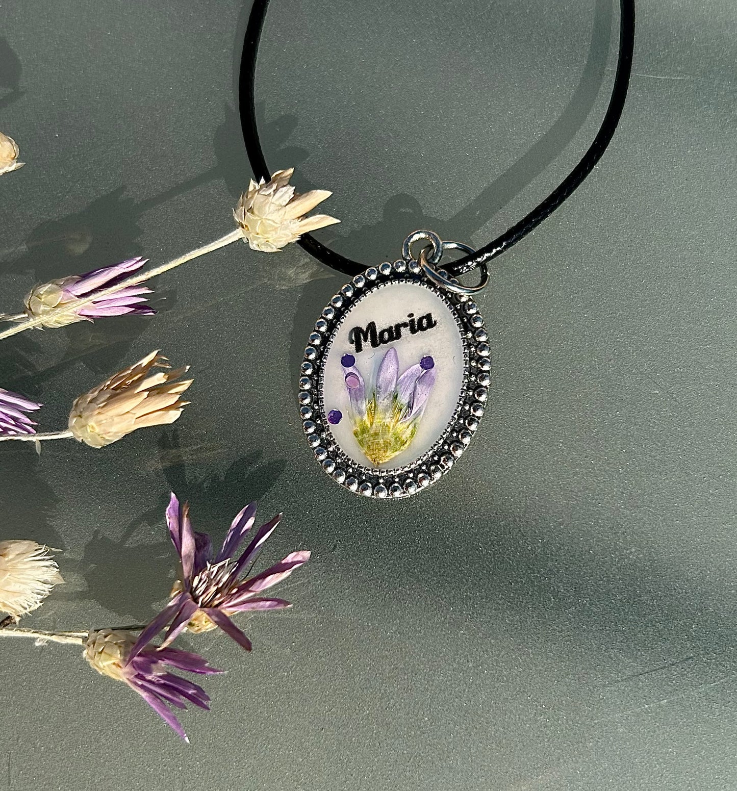 Pandantiv Cu Flori Naturale