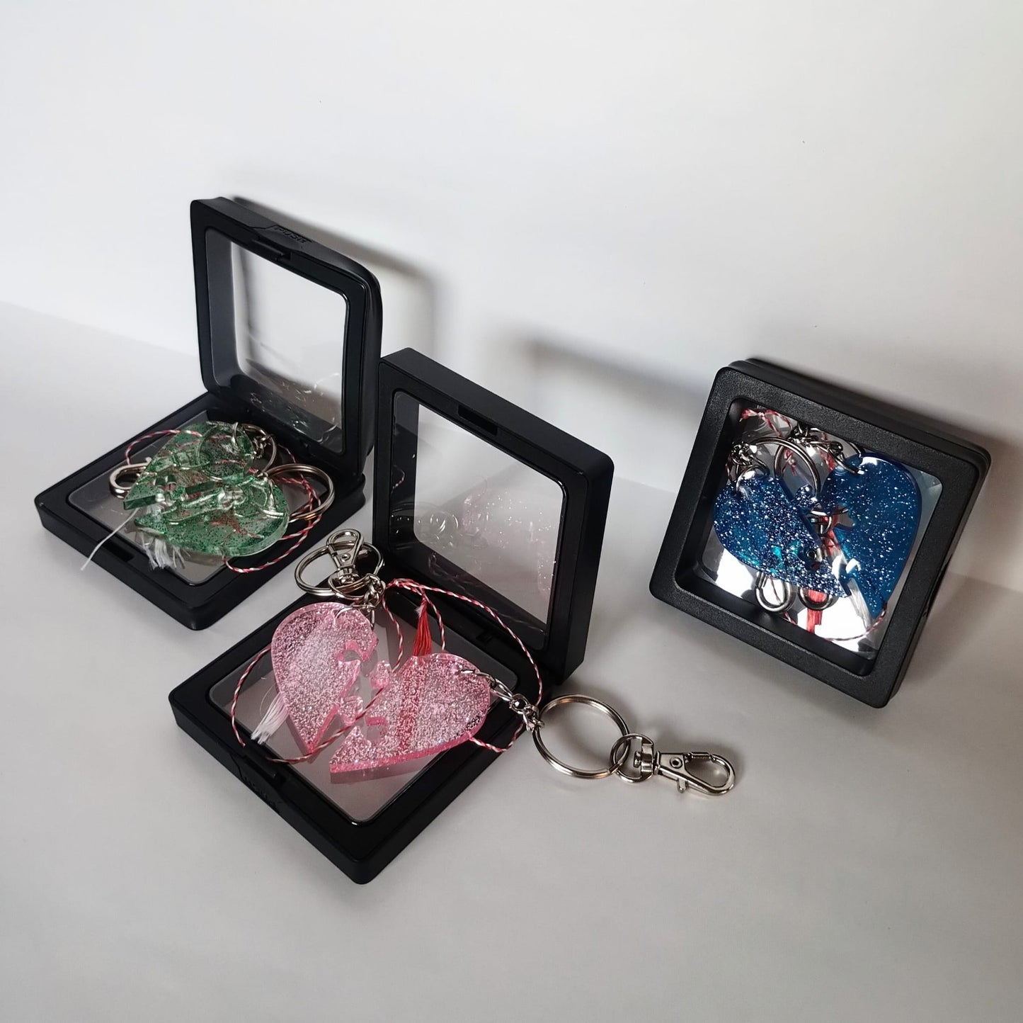 Breloc Inimă Dublă de tip Puzzle